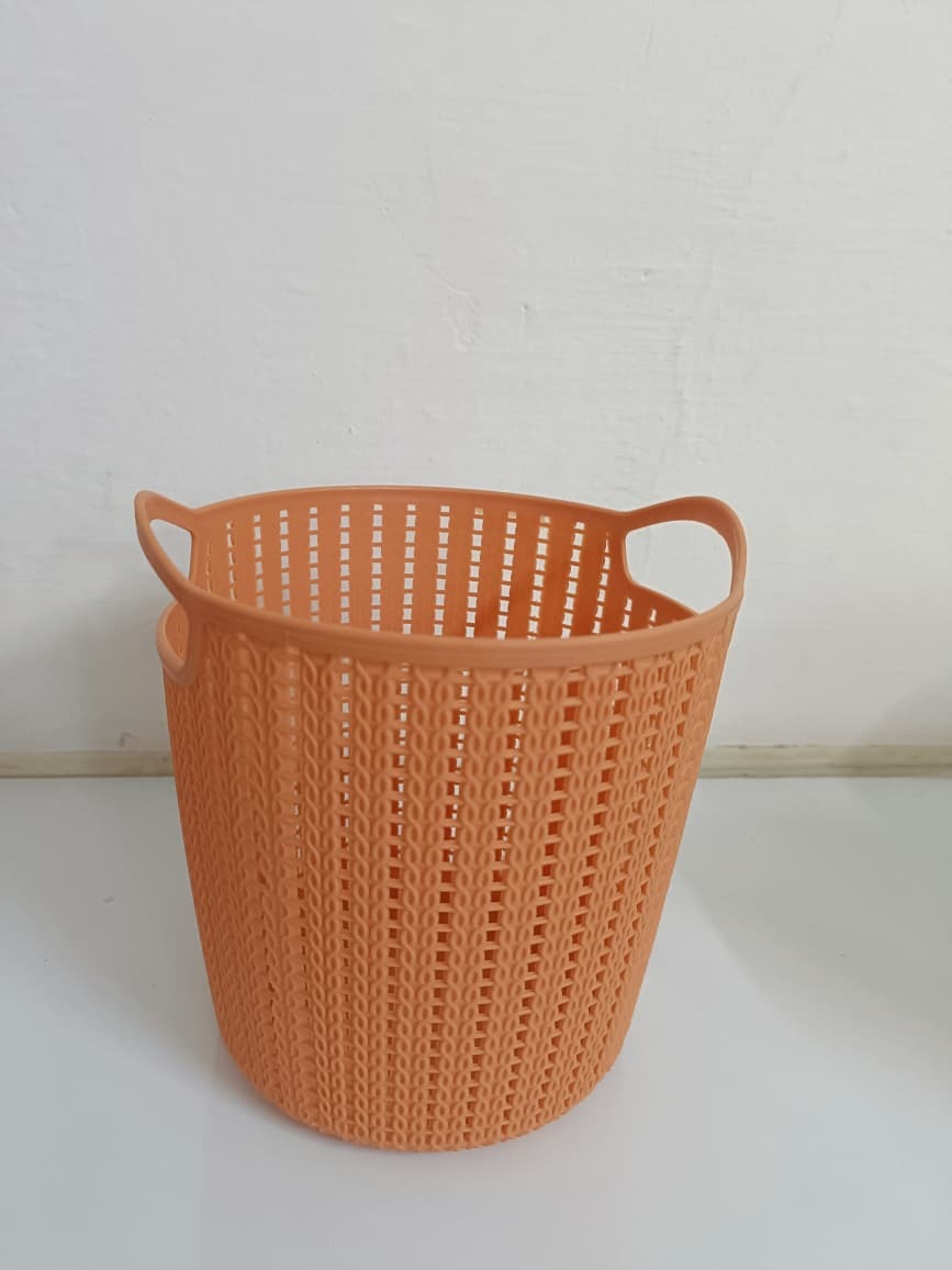 Large Round Brown Storage Basket
