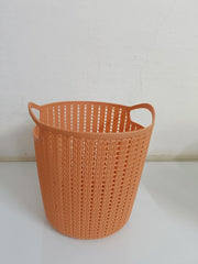 Large Round Brown Storage Basket