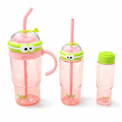 Cute Monster-Themed Drinking Cup with Straw & Handle – 900ml Large Capacity