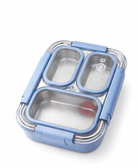 Leak proof stainless steel bento lunch box 3 compartment kids & adults