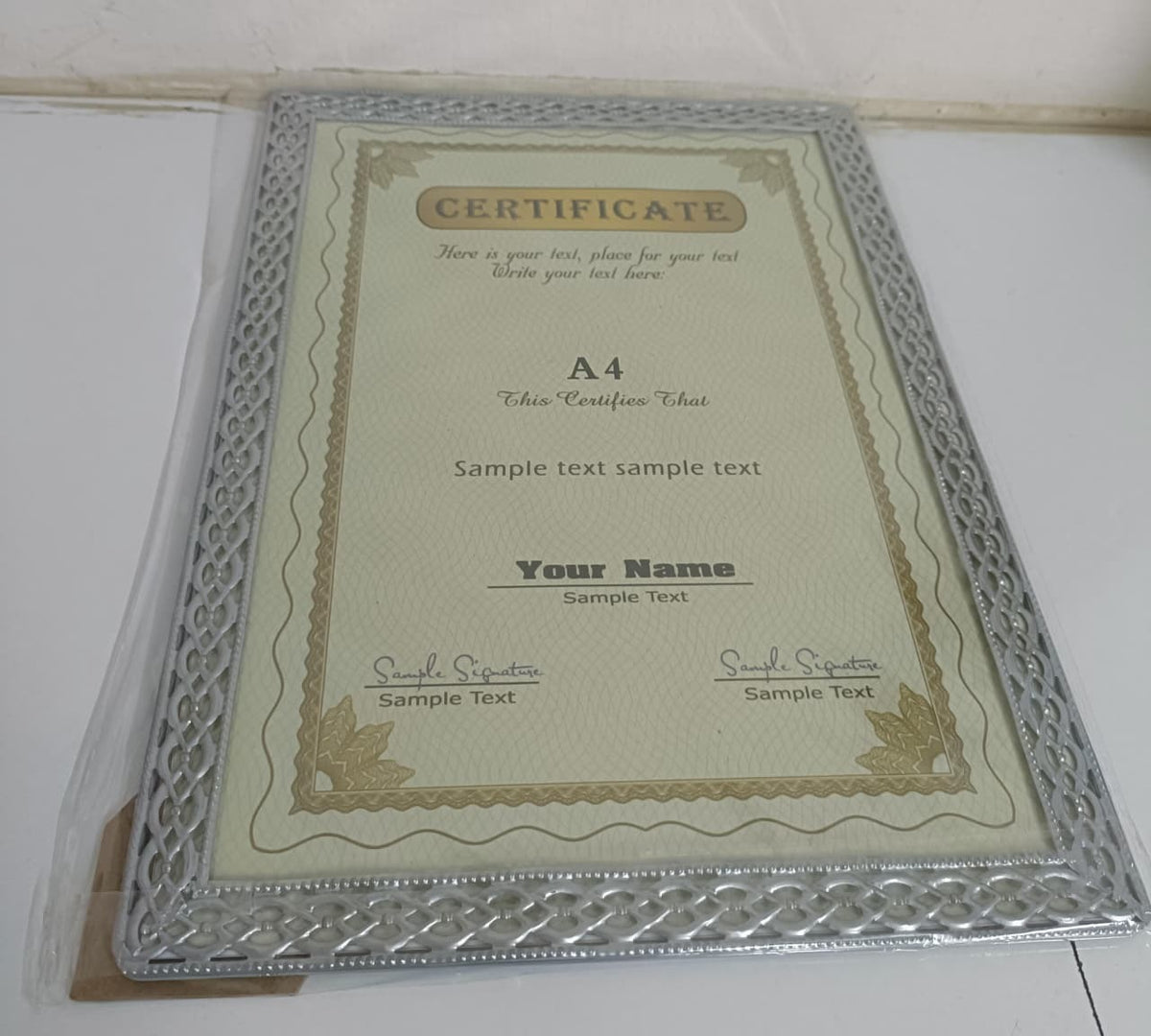 Elegant Silver Certificate Photo Frame