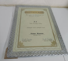 Elegant Silver Certificate Photo Frame