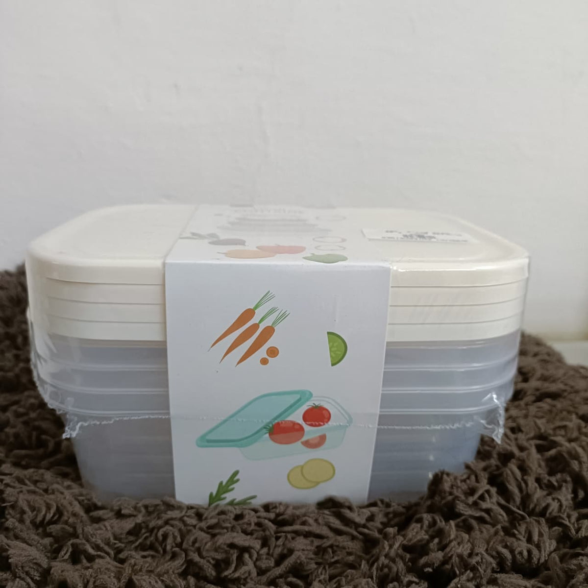 Plastic storage set - 4 Storage Box for Snacks & Fruits