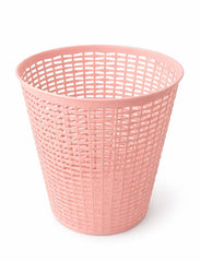 2-Piece Garbage Can Set – White, Brown & Pink