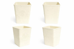 Cream textured pen holder | Perfect for home and office (Pack of 2)