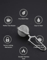Tea strainer stainless steel | Tea Infuser | Reusable Metal Tea Bag Firmly Filter