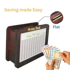 Wooden money saving box