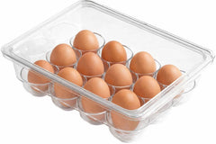 Transparent Plastic Egg Storage Tray with 12 Cavities