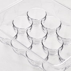 Transparent Plastic Egg Storage Tray with 12 Cavities