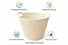 Small Round Brown Storage Basket
