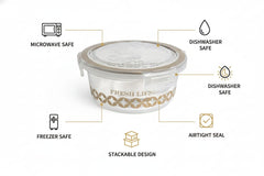 Multipurpose storage Container transparent lock-lid (Pack of 2)