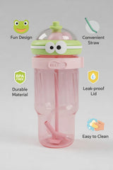 Cute Monster-Themed Drinking Cup with Straw & Handle – 900ml Large Capacity