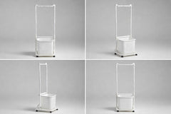 Portable Laundry Basket with Hanging Rack & Wheels