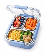 Leak proof stainless steel bento lunch box 3 compartment kids & adults