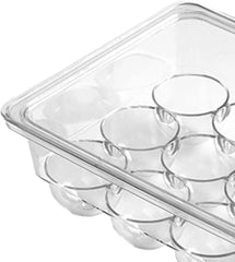 Transparent Plastic Egg Storage Tray with 12 Cavities