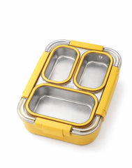 Stainless steel lunch box 3 compartment leakproof| Perfect for kids & Students | Birthday Gifts to children