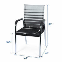 Linear Mesh Chrome Visitor Chair