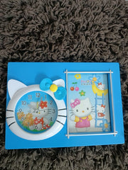 Hello Kitty Clock with Photo frame for Kids & Adults