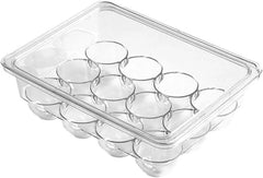 Transparent Plastic Egg Storage Tray with 12 Cavities
