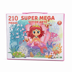 Super Mega 210-Piece Mermaid Art Set for Kids