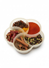 Flower Shape Transparent Plastic Storage Box with Lid | Multipurpose Spices & Dry fruit container Container