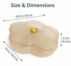Flower Shape Transparent Plastic Storage Box with Lid | Multipurpose Spices & Dry fruit container Container