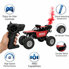 Remote Control Smoke Car Toy for Kids 2WD Monster Truck Rock Crawler Climbing RC Toy Vehicle Car for Both Boys and Girls.