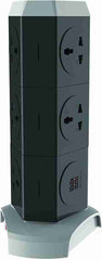 2 USB Charging Port with 5-Socket Extension Board