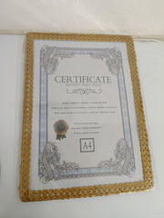 Frame craft - Golden Certificate Photo Frame