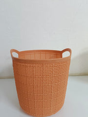 Small Round Brown Storage Basket