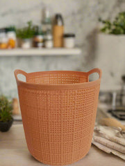 Small Round Brown Storage Basket