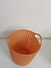 Large Round Brown Storage Basket