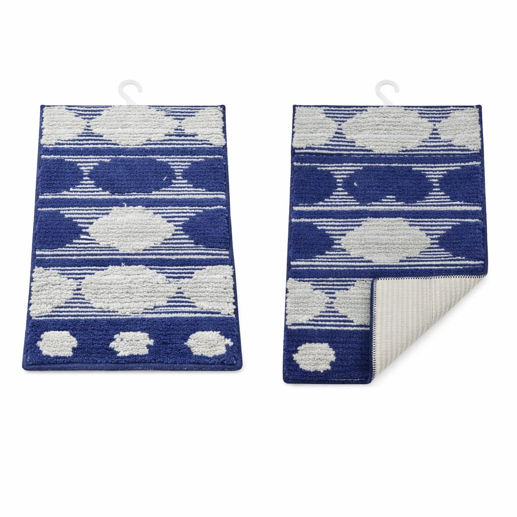 Premium Brown & Beige Designer Anti-Slip Bathroom Floor Mat – Soft Absorbent Printed Microfiber Rug for Home & Kitchen (Set of 2 No specific colours available )