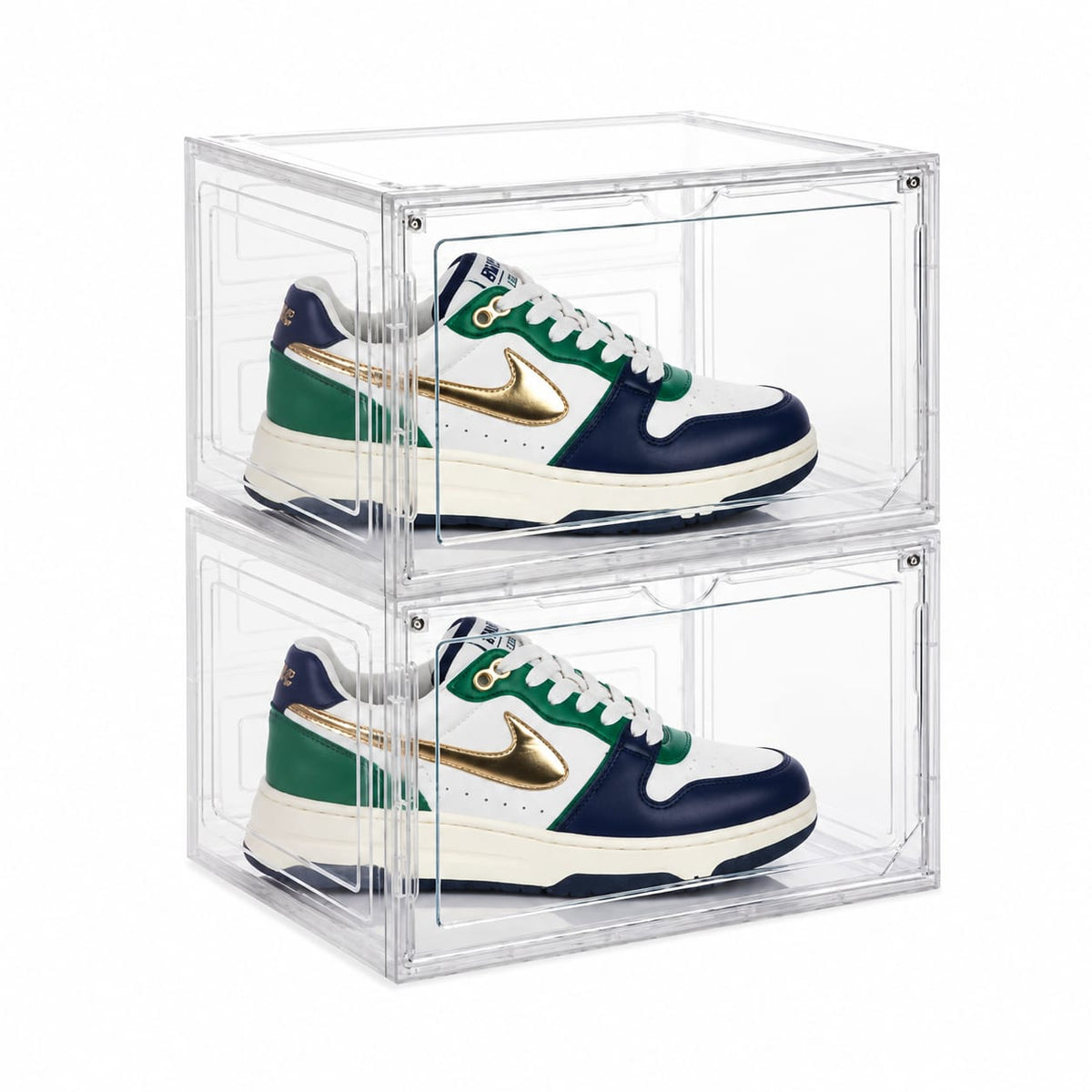 Premium Stackable Shoe Box Organizer - Crystal Clear Sneaker Showcase
