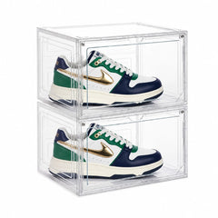Premium Stackable Shoe Box Organizer - Crystal Clear Sneaker Showcase
