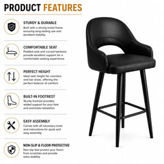 BLACK BAR STOOL 01
