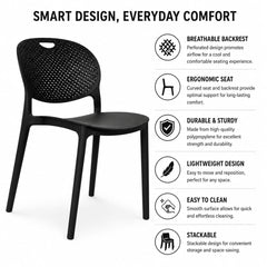 ORBIT BLACK CAFE CHAIR