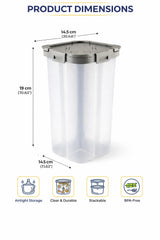 4-in-1 Airtight Food Storage Container – Multi-Compartment Clear Cereal Dispenser
