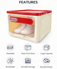 Trending Premium Stackable Shoe Box Organizer - Crystal Clear Sneaker Showcase