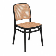 RATTAN PREMIUM BLACK CAFE CHAIR
