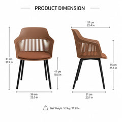 ASTER ORANGE CAFE CHAIR