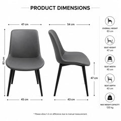 ALPHA GREY DINING CHAIR