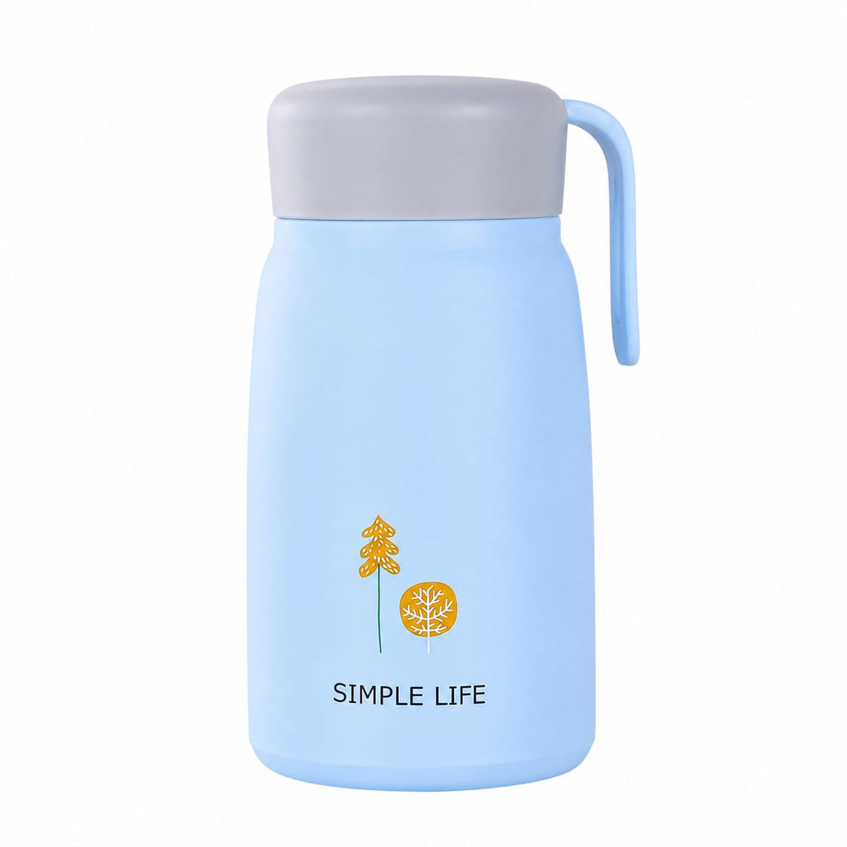 Water Bottle with Handle & Lid – Leakproof for Hot & Cold Drinks, Portable Travel Thermos for Office, School & Outdoor Use