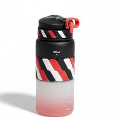 Gradient Sports Water Bottle – 800ml (with Anti-Slip Silicone Grip & Locking Cap)