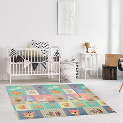 Reversible baby play mat