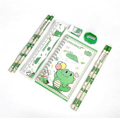 Cute Crocodile Kids Stationery Set – 8 in 1