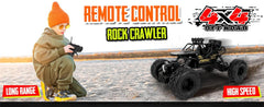 Remote Control Truck | Rock Crawler | C-Type USB Rechargeable Offroad Monster Truck | Spring Suspensions | Toy for Kids | Rock Climbing Toy |