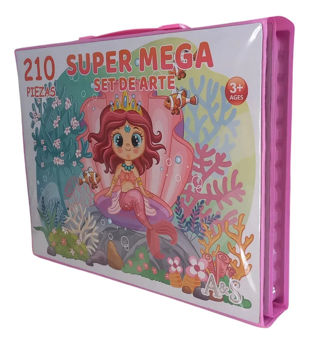 Super Mega 210-Piece Mermaid Art Set for Kids