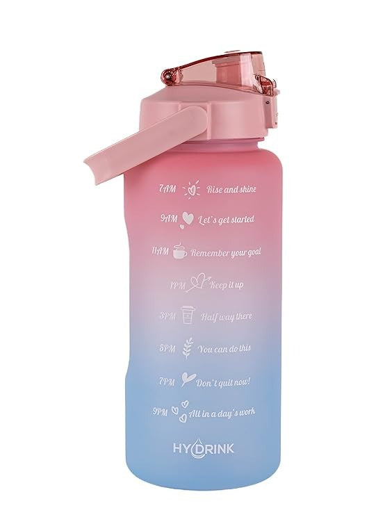 Aqua Glow Gradient Motivational Water Bottle (Time Marker Bottle)