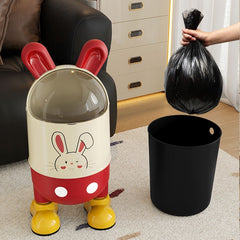 Cartoon Character Plastic Trash Bin